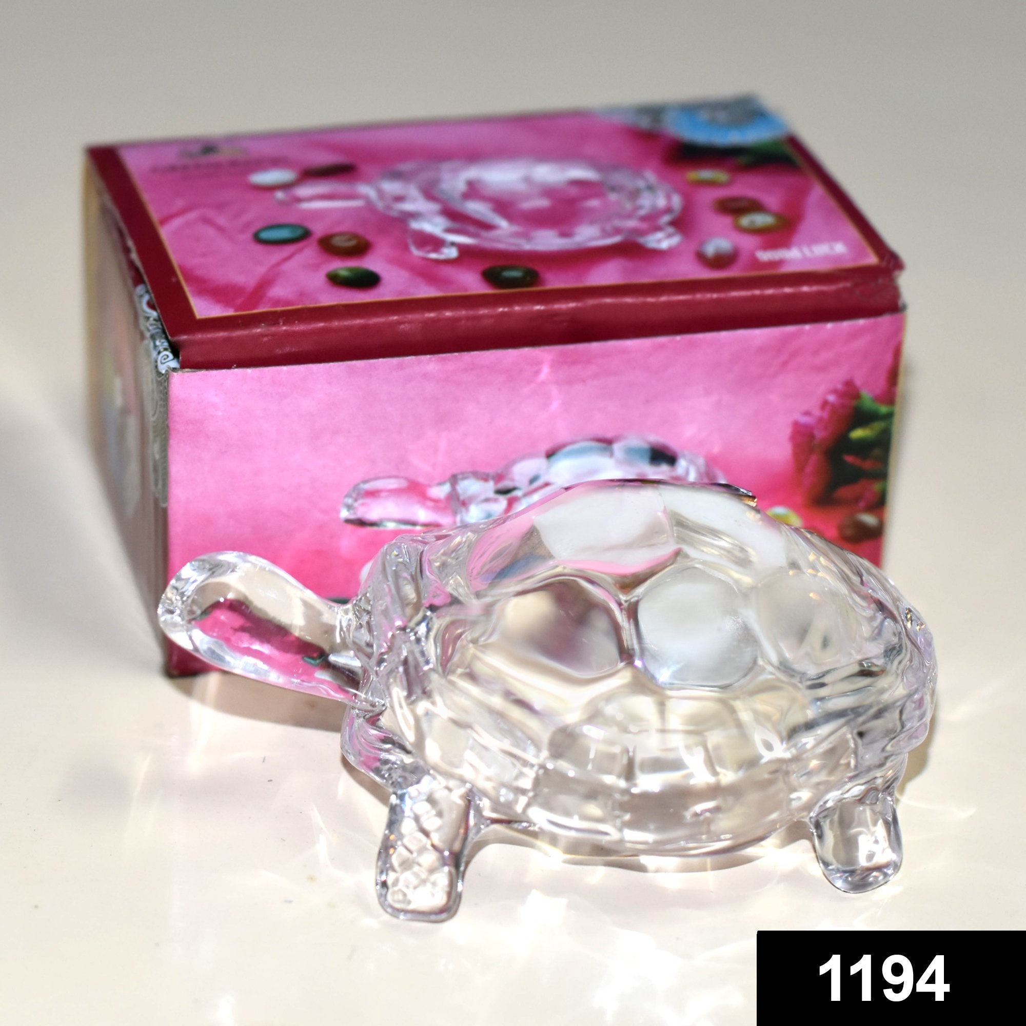 1194 Crystal Glass Turtle-tortoise For Feng Shui And Vastu