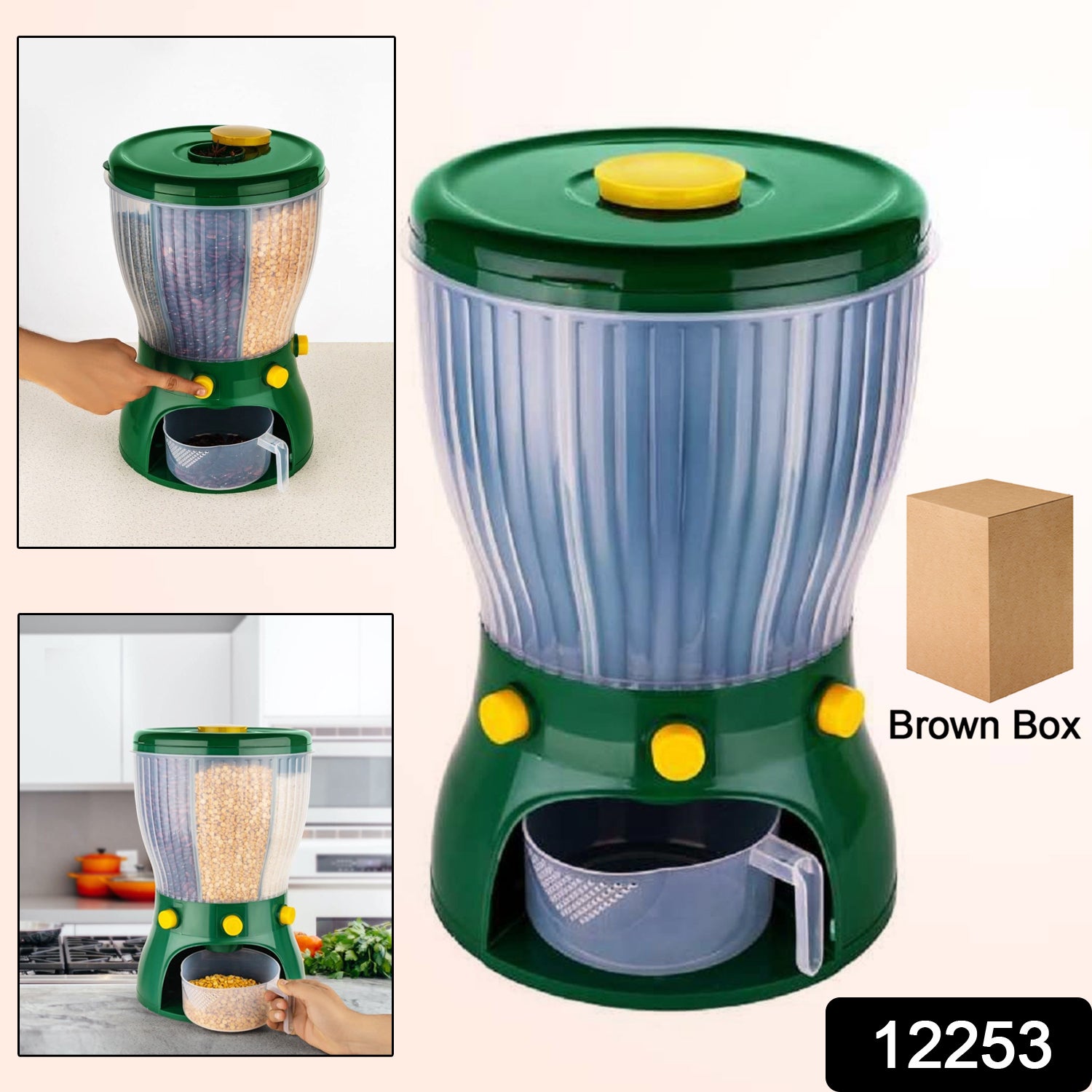 4 In 1 360 Degree Rotation Cereal Dispenser (Approx 10 Kg  1 Pc)