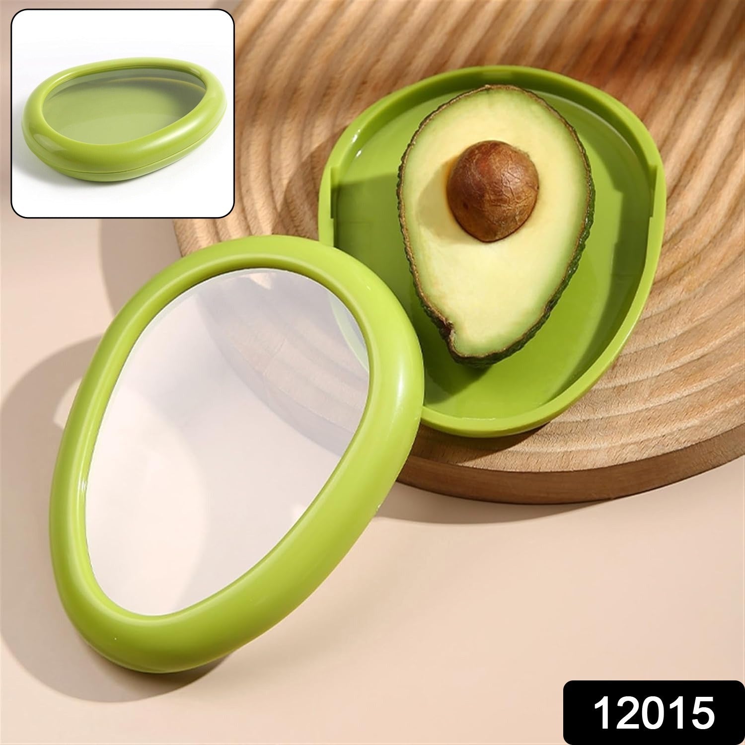 Green Oval Shape Vegetable Container Premium Fruits Saver Keeper (1 Pc)