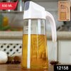 Kitchen Glass Oil Bottle Dispenser Automatic Opening Closing Home Bottles For Oil And Vinegar Honey Olive Oil Container (630ml)