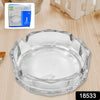 Transparent Ashtray Cigarettes Holder Home Office And Bar Tone Hotel Restaurant Indoor (1 Pc)