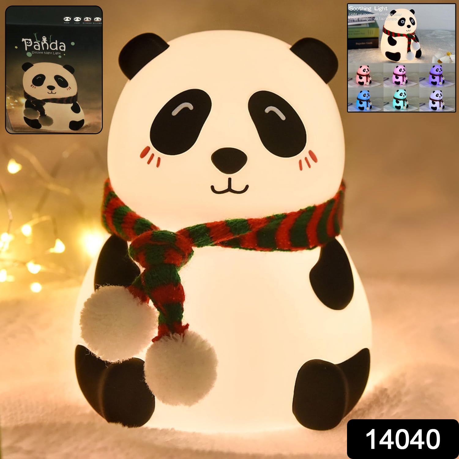 Panda 7-color Led Silicone Touch Lamp (1 Pc)