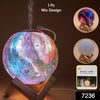 3d 2 In 1 Led Printed Moon Lamp  Aroma Diffuser (1 Pc)