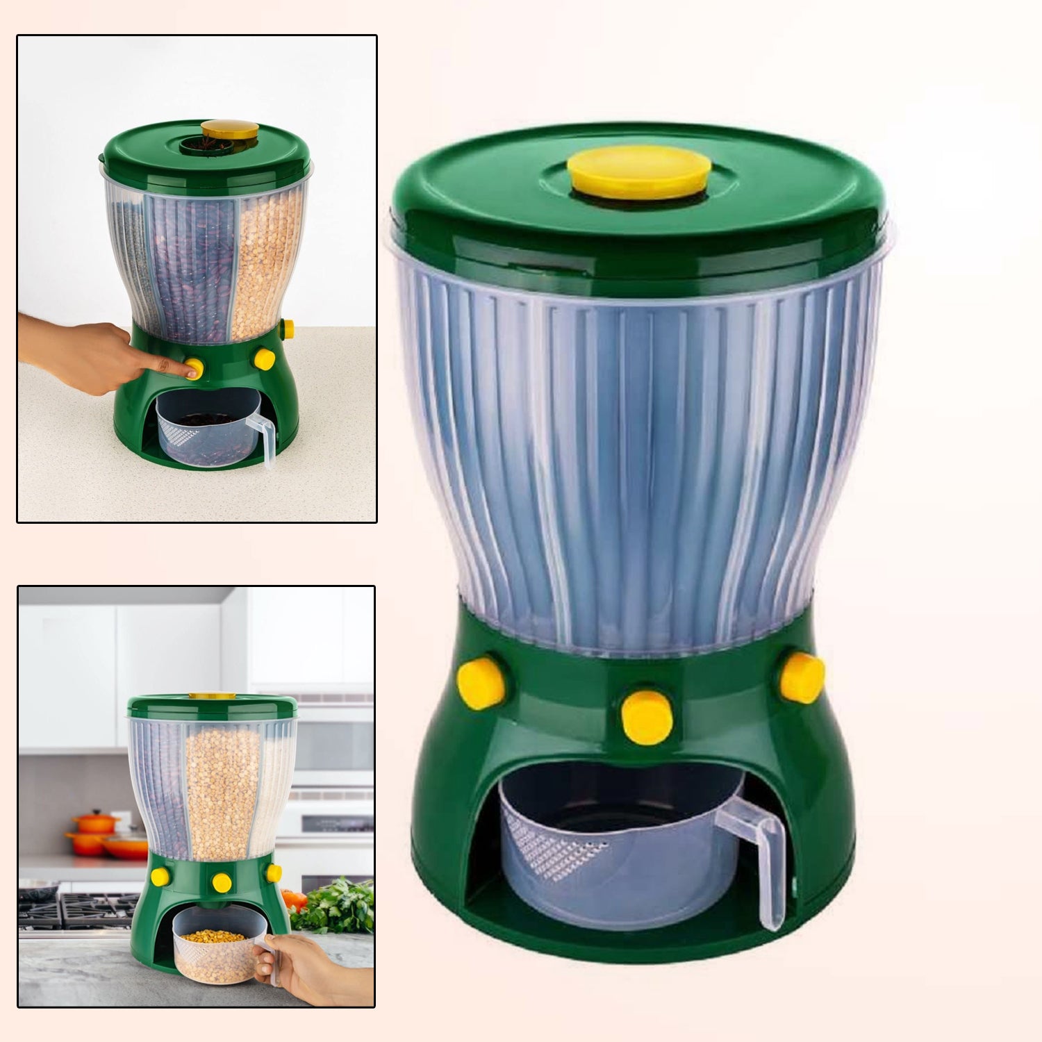 4 In 1 360 Degree Rotation Cereal Dispenser (Approx 10 Kg  1 Pc)