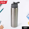 Steel Water Bottle  Fridge Water Bottle With Straw (750ml)