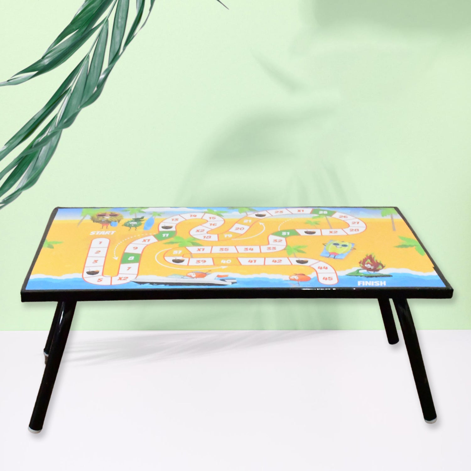 Foldable Multipurpose Mix Design Games Table Board  Bed Study Table (48  28 Cm  1 Pc)