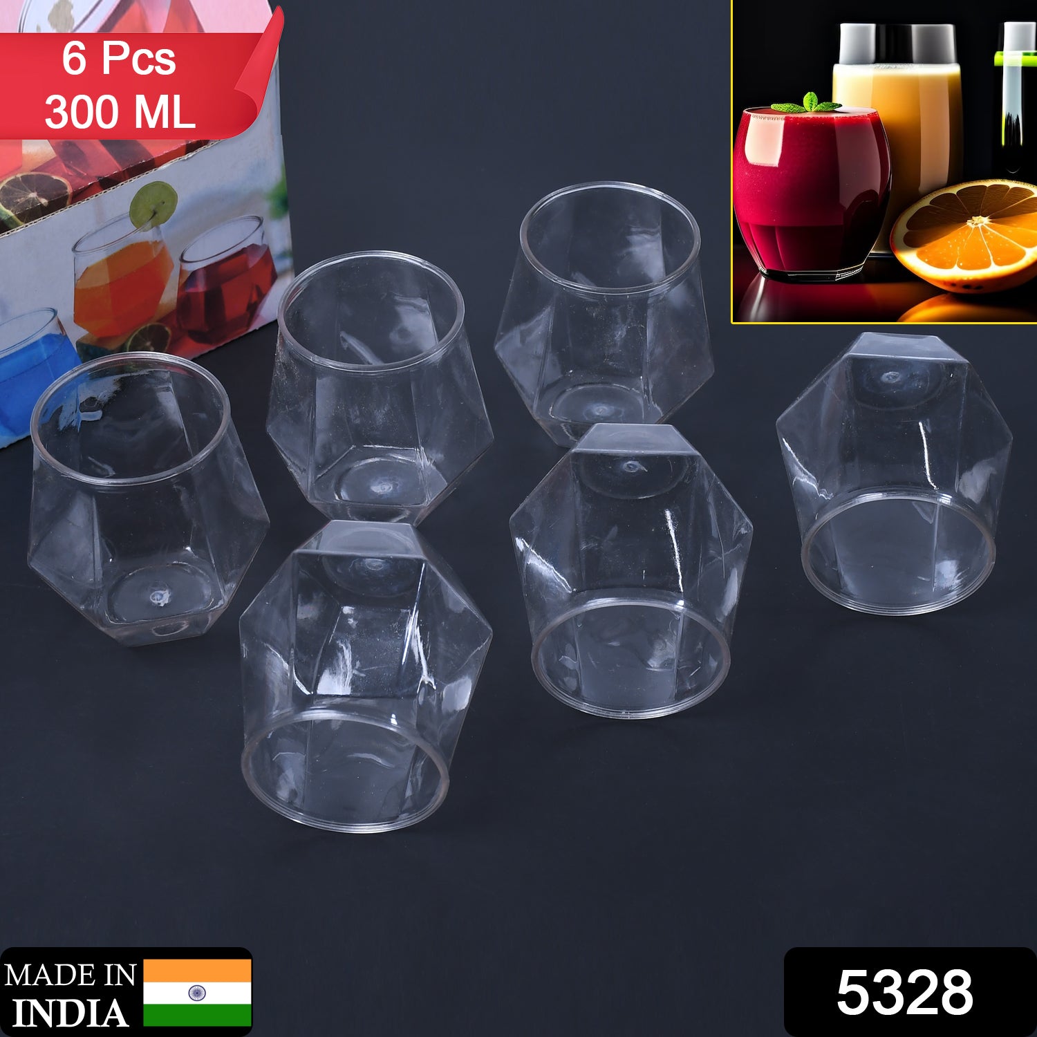 5328  Premium Transparent Pilsner Glasses  Beer Juice Mocktail Lassi Glasses For Better Head Retention Aroma And Flavor  Crystal Plastic  Glass