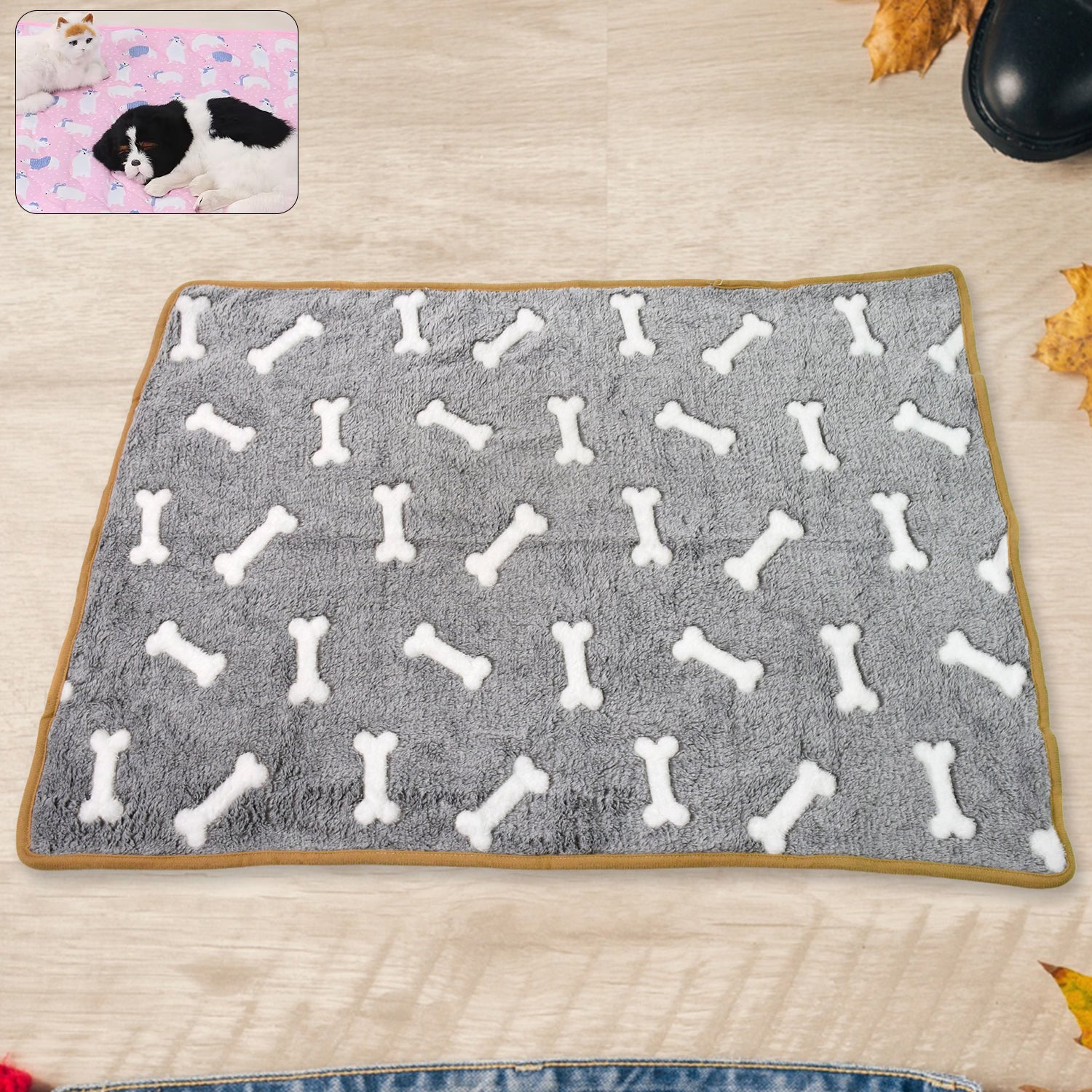 Pet Soft Cat Dog Blanket  Towel Warm Sleep Mat (7555 Cm  1 Pc  Mix Color  Design)