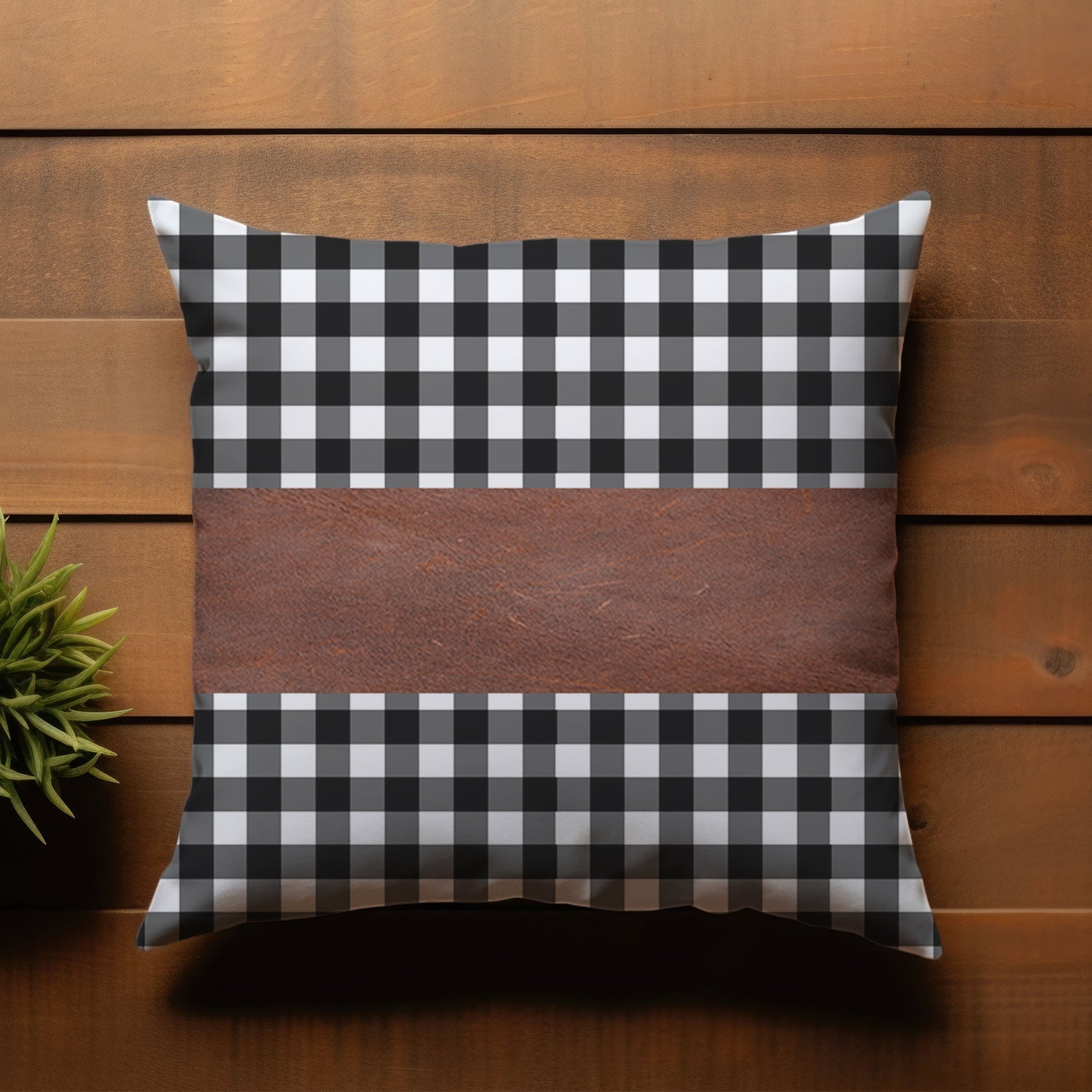 Pillow Covers Leather  Cotton Cushion Covers (19  12 Inch  1 Pair  2 Pc)