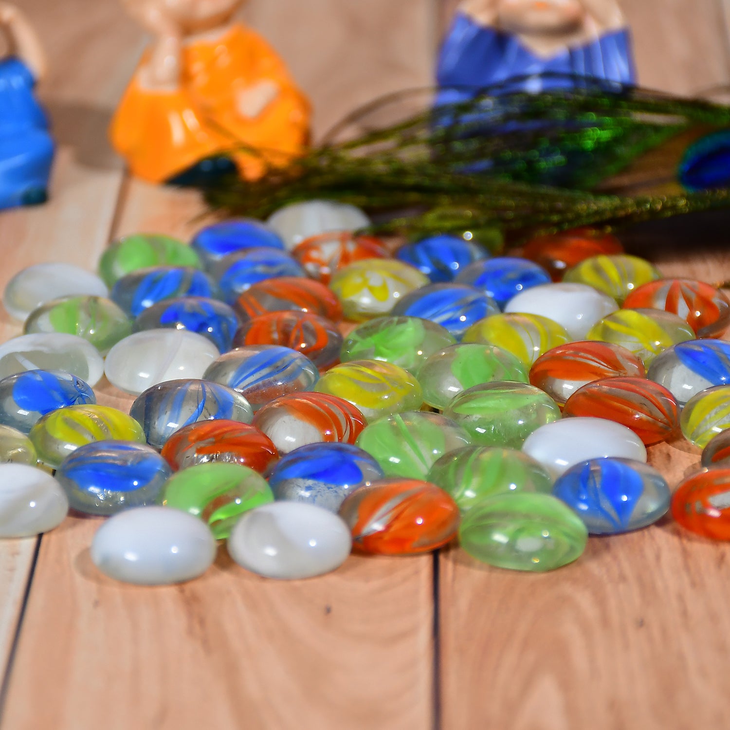 4020 Glass Gem Stone Flat Round Marbles Pebbles For Vase Fillers Attractive Pebbles For Aquarium Fish Tank.