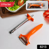 8213 2 In 1 Kitchen Combo Lighter Stainless Steel Durable Gas Lighter With Vegetable Cutter Peeler For Kitchen Steel Gas Lighter (2 Pc Set)