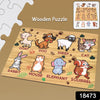 Wooden Animal Puzzle Learning Educational Board (1 Set  2820 Cm)