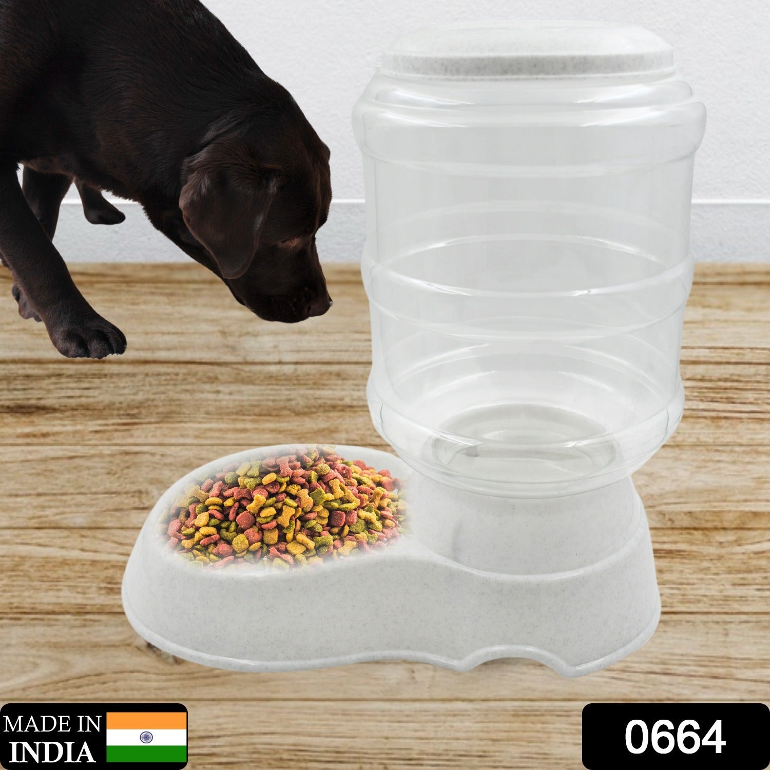 Pet Feeder Food Dispenser - Replenish Pet Food For Dog Cat Animal Automatic Gravity Dry Food Storage Bottle