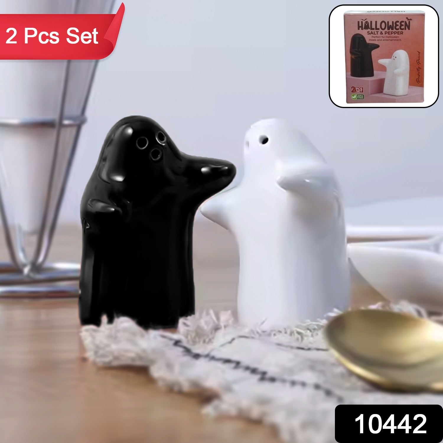 Ceramic Salt And Pepper Seasoning And Spice Shakers Cute (2 Pcs Set)