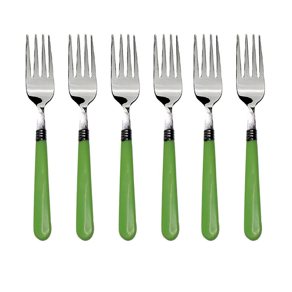 2268 Stainless Steel Forks With Comfortable Grip Dining Fork Set Of 6 Pcs