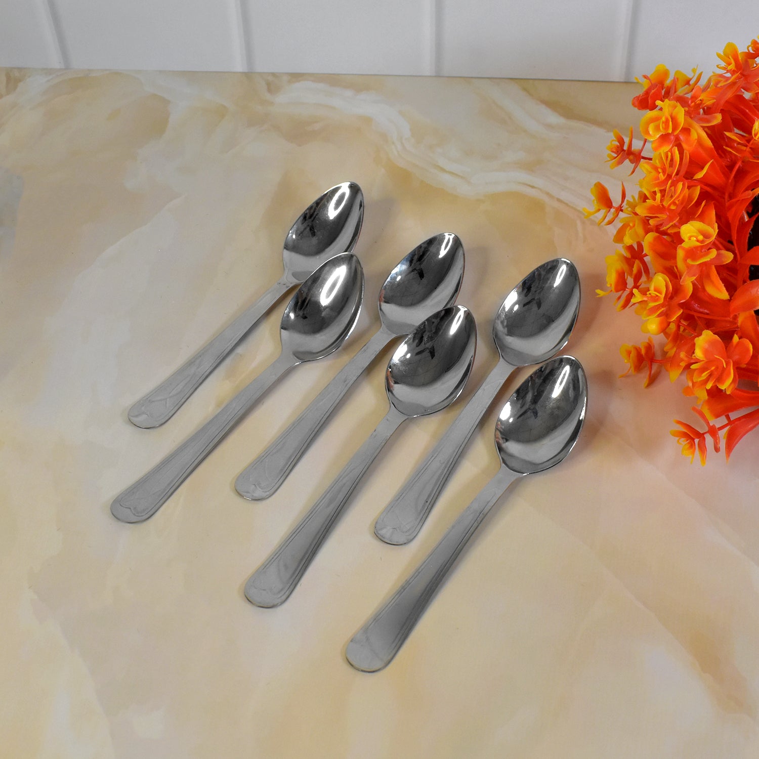 Big Dinner Spoons 6 Pieces Stainless Steel Table Spoon