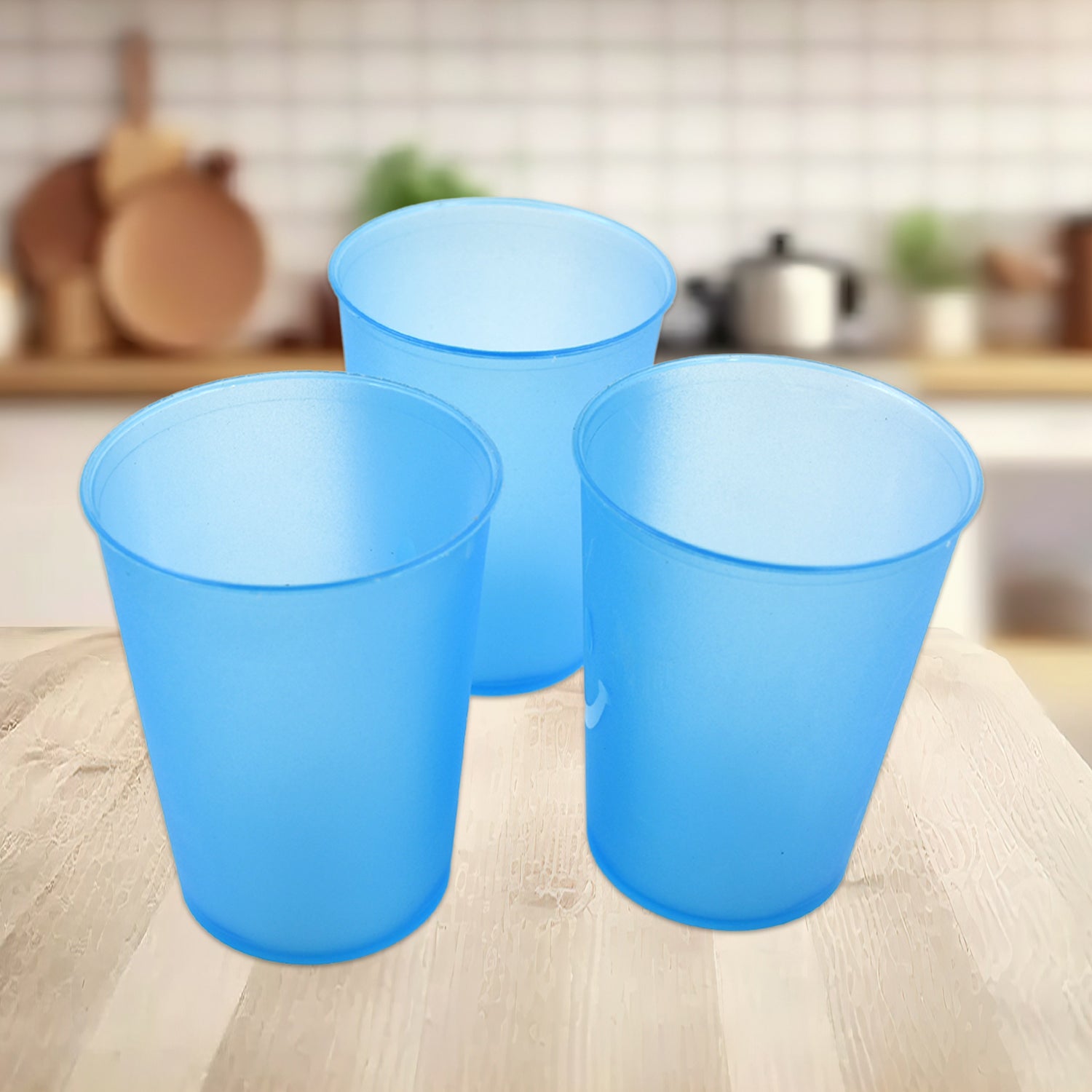 5560 Plastic Tumblers Lightweight Cups  Glass Reusable Drinking Cups Restaurant Cups Dishwasher Safe Beverage Tumblers Glasses For Kitchen Water Transparent Glasses 3 Pc Set