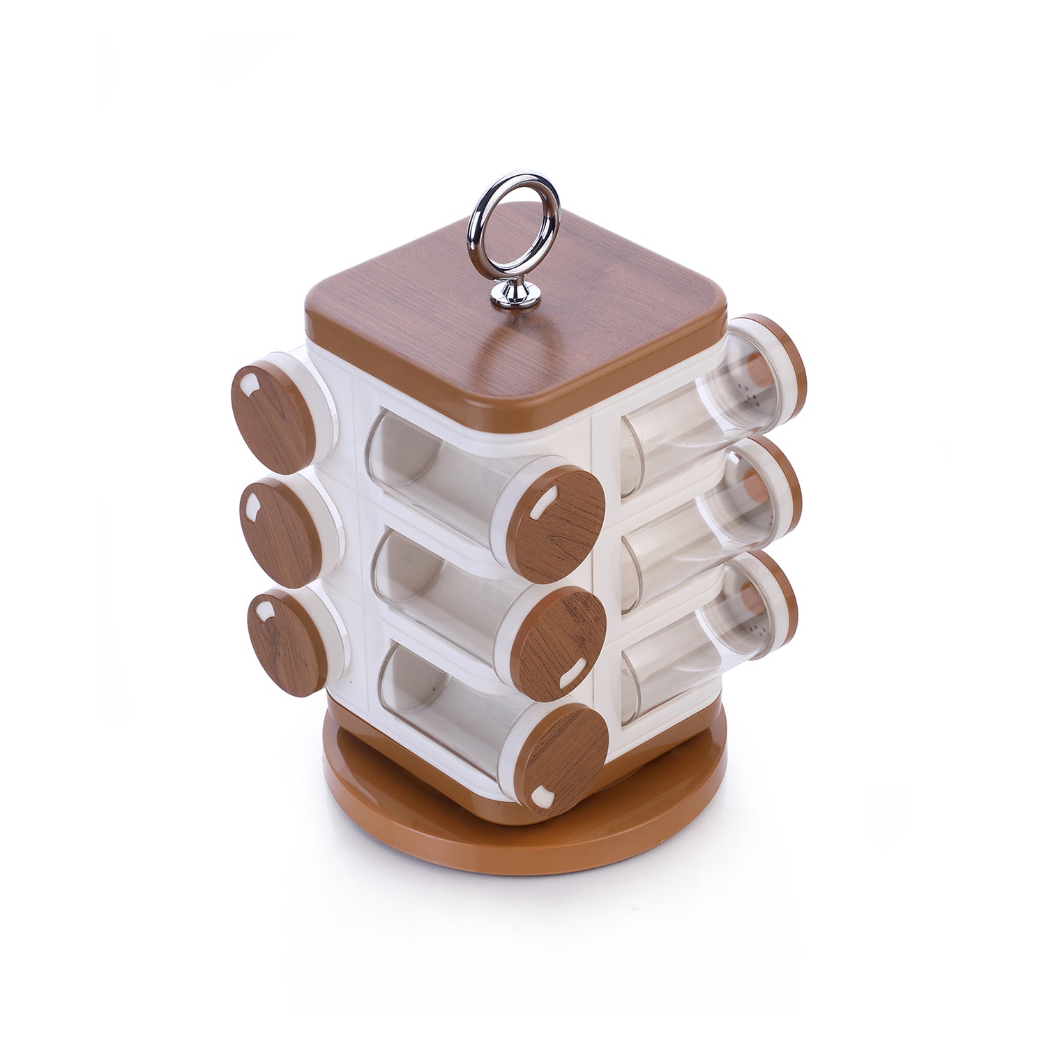 8118 Ganesh 12-jar Revolving Spice Rack Masala Box