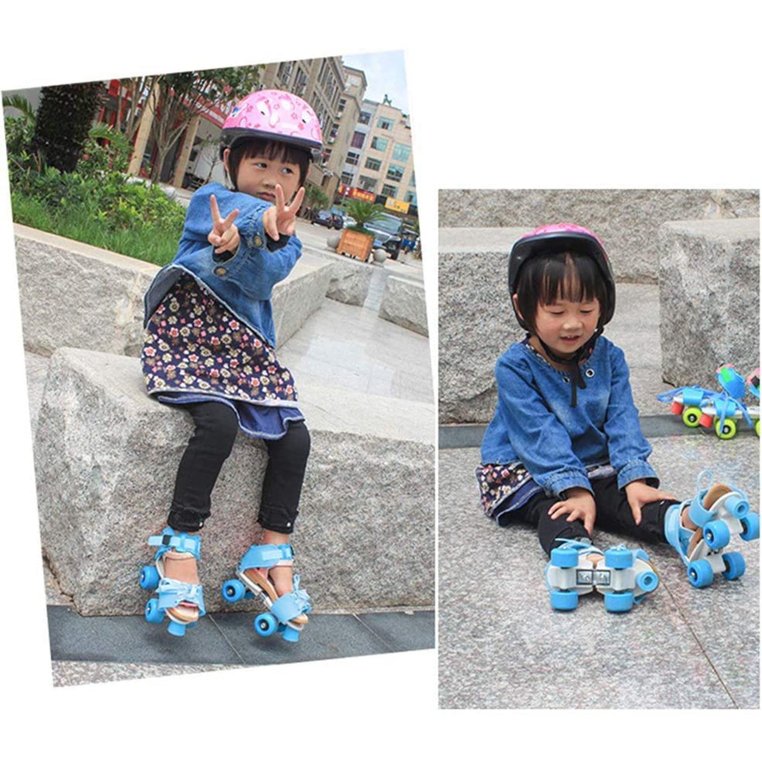 7592 Roller Skates For Kids Very Adjustable  Comfortable To Use  Roller Skate Skating  (Pair Of 1)