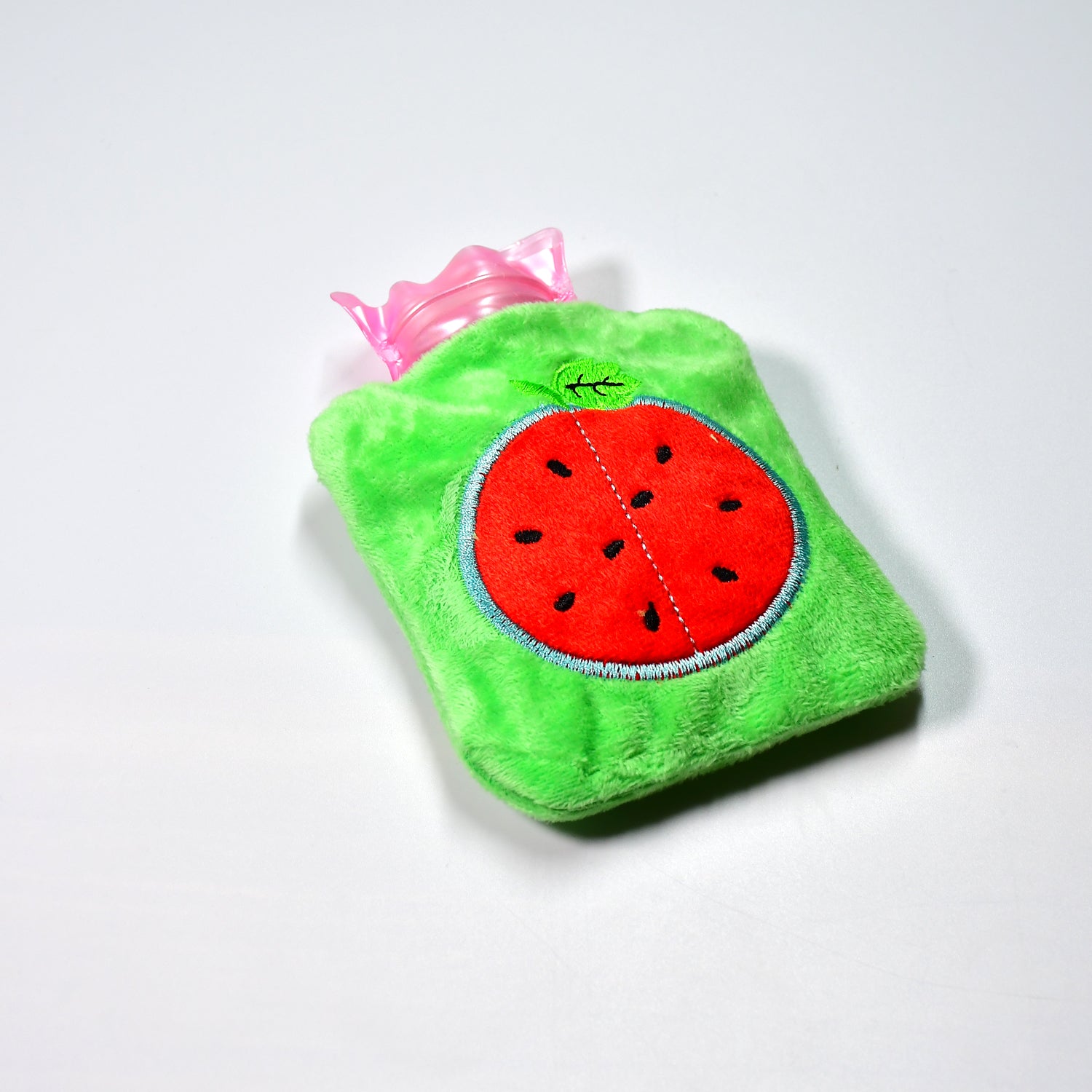 6509 Watermelon Small Hot Water Bag With Cover For Pain Relief Neck Shoulder Pain And Hand Feet Warmer Menstrual Cramps.