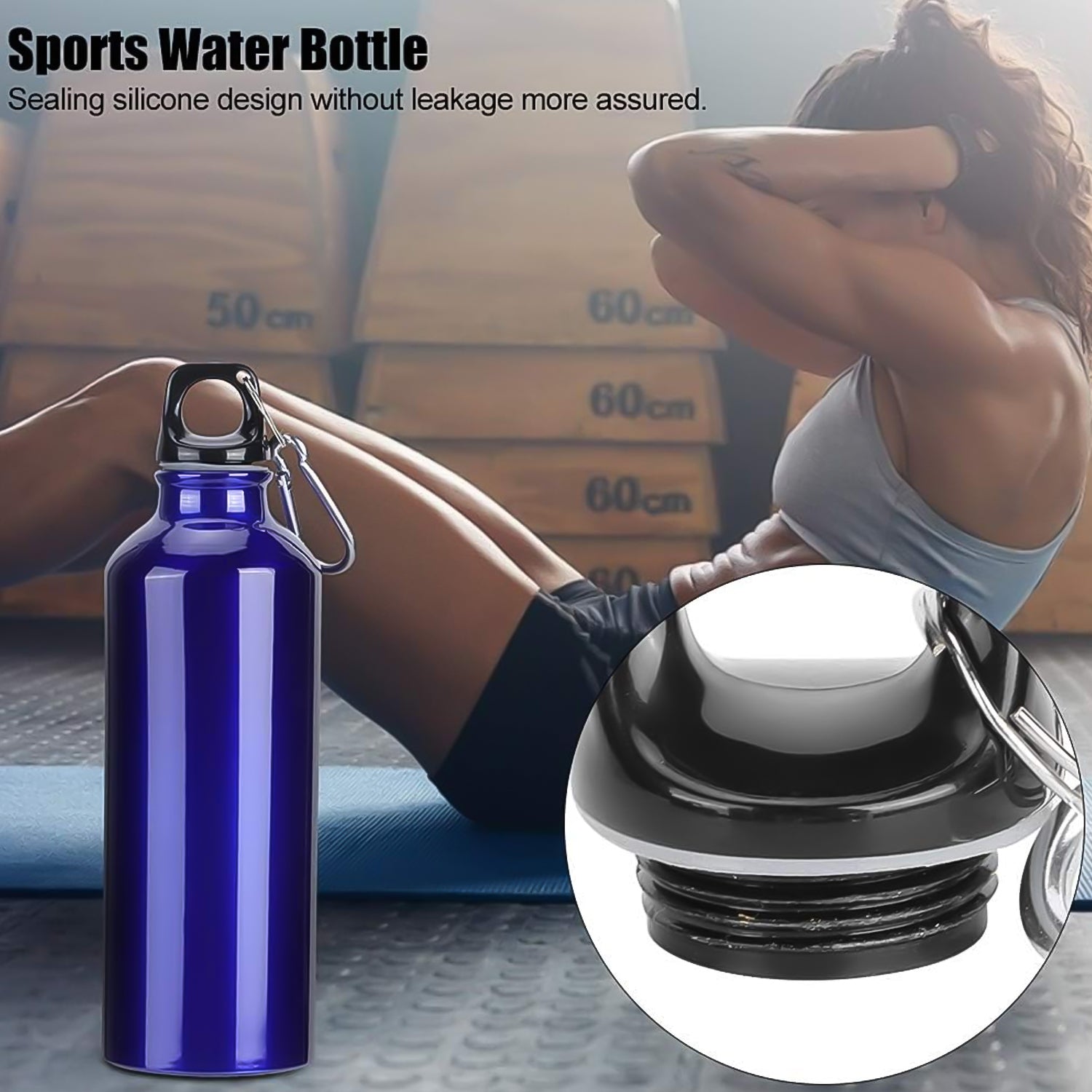 Aluminium Sports Water Bottle 1 Pc (Capacity 500 Ml Approx)