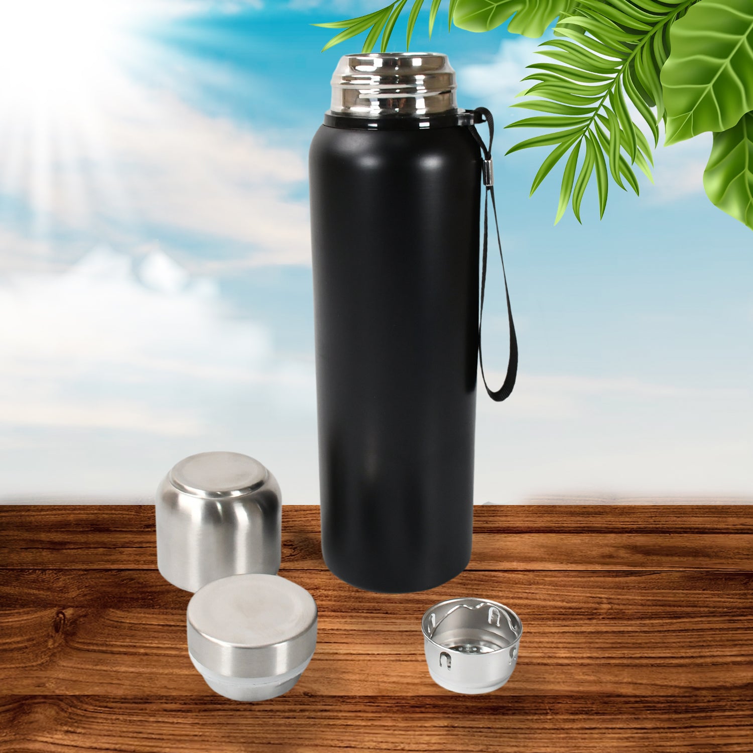 Stainless Steel Water Bottle Fridge Water Bottle Stainless Steel Water Bottle Leak Proof Rust Proof Cold  Hot Thermos Steel Bottle Leak Proof  Office Bottle  Gym  Home  Kitchen  Hiking  Trekking  Travel Bottle (1000ml800mlapprox 600ml)