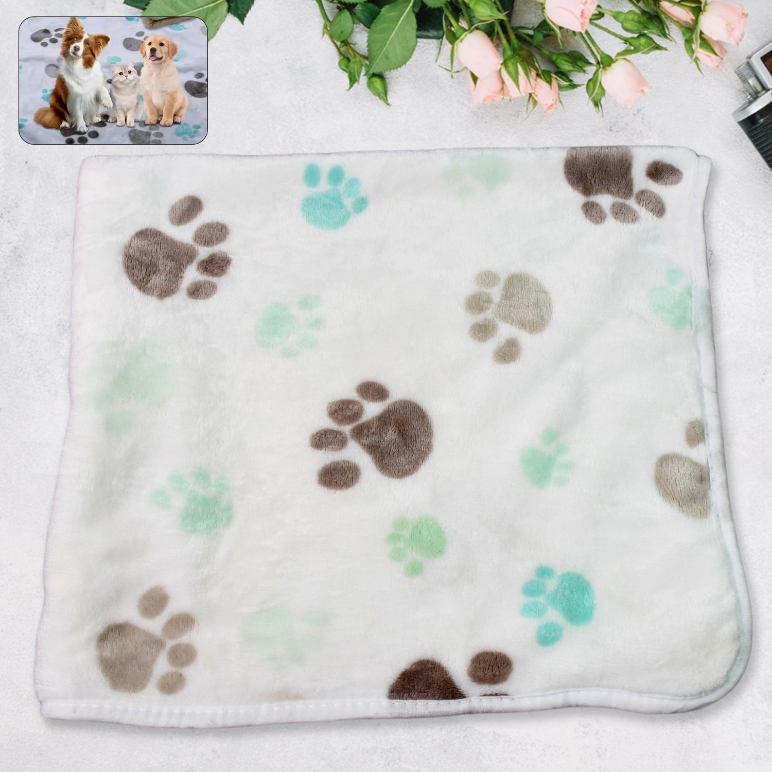 Big Pet Soft Blanket  Towel Warm Sleep Mat (1 Pc  Mix Color  Design  Size)