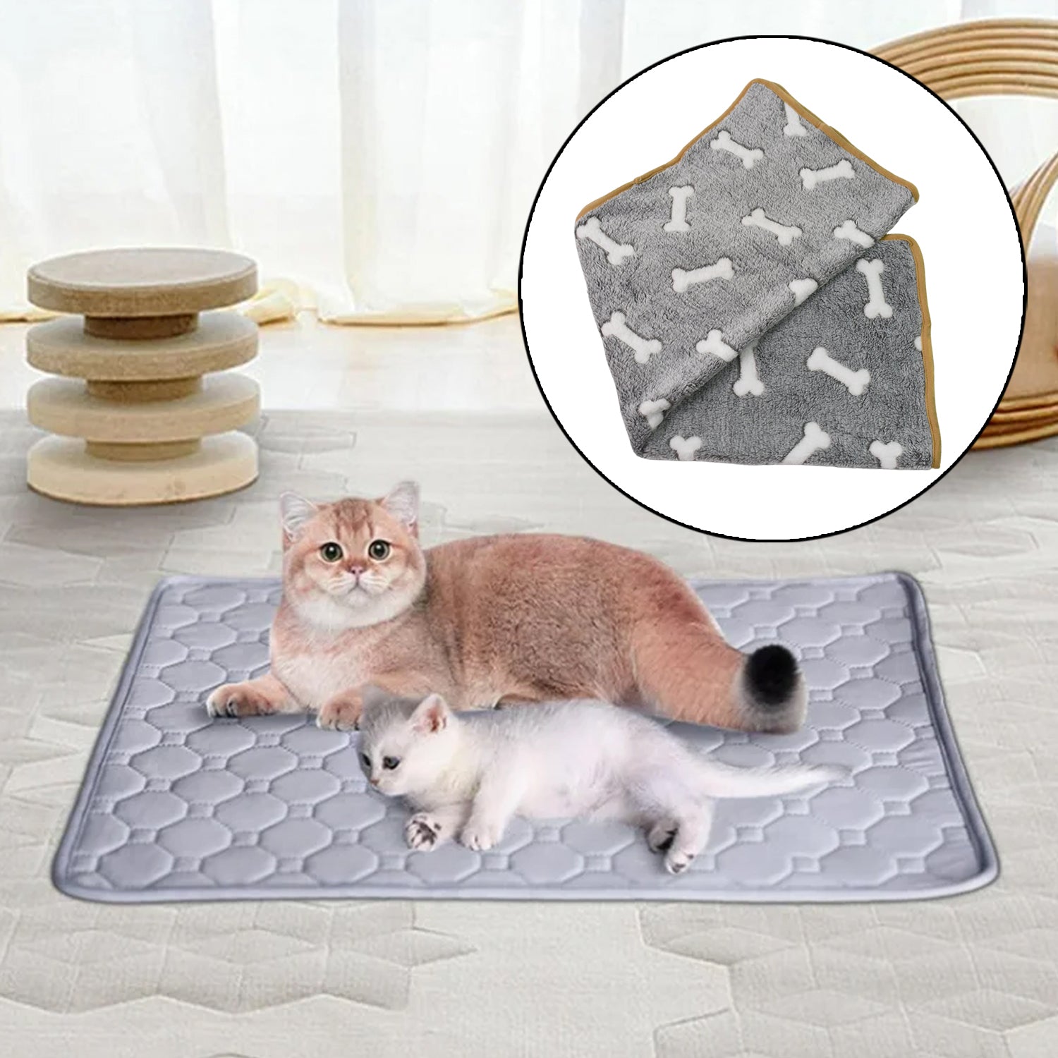 Pet Soft Cat Dog Blanket  Towel Warm Sleep Mat (7555 Cm  1 Pc  Mix Color  Design)