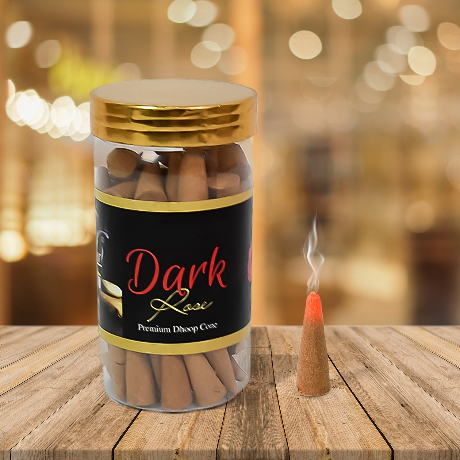 Dark Rose Dhoop Cones Premium Dark Rose Dhoop (120 Gm.)