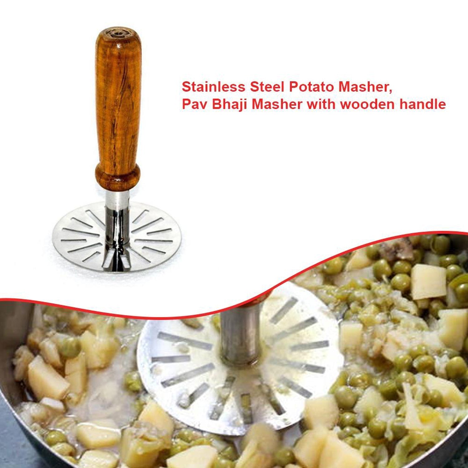 0066 Paubhaji Masher Used In All Kinds Of Household And Kitchen Places For Mashing And Making Paubhajis.