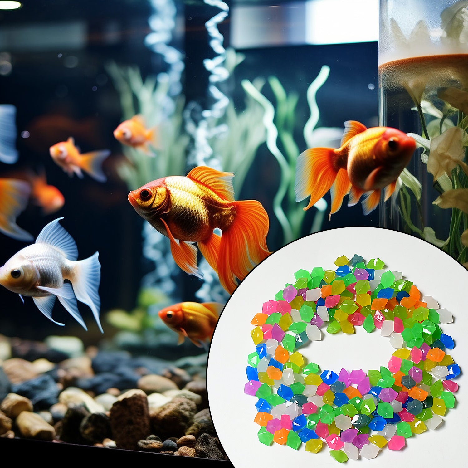 Multi-color Decorative Stone For Garden  Lawn  Aquarium Fish Tank Gravel  Flower Pots Decoration Pebbles For Fish Bowl  All Purpose Attractive Stone Set