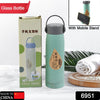 6951 High Portable Water Bottle Creative Wheat Fragrance Glass Bottle Water With Mobile Phone Holder Wide Mouth Glass Water 380ml (Moq - 80 Pc)