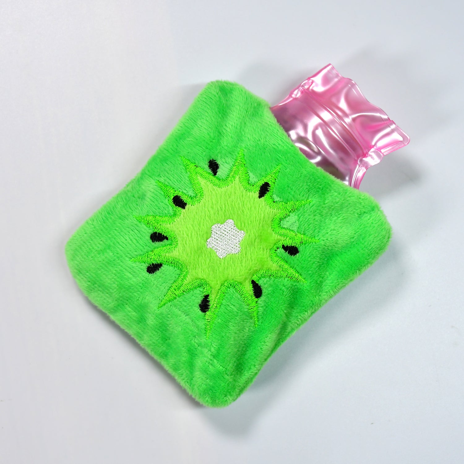 6521 Green Sun Small Hot Water Bag With Cover For Pain Relief Neck Shoulder Pain And Hand Feet Warmer Menstrual Cramps.