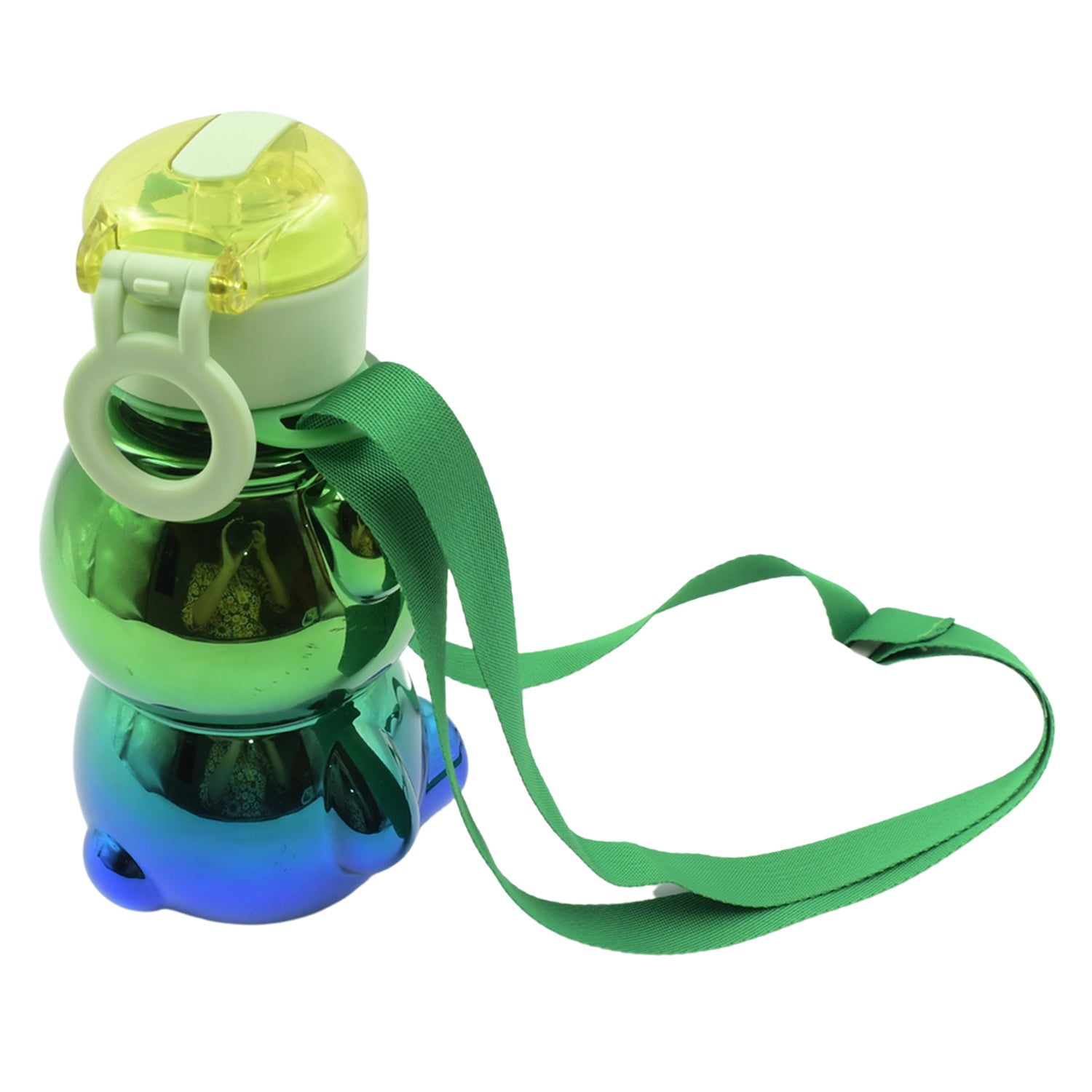 12548  Cute Plastic Water Bottle Straw Bottle With With Adjustable Shoulder Strap And Stickers Portable Drinking Cup Water Bottle For Kids